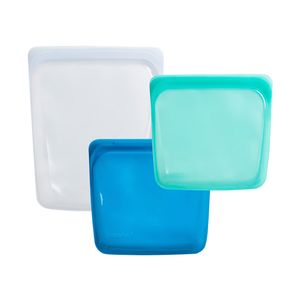 Stasher Half Gallon & Sandwich 3pc Set - Clear, Aqua & Blue